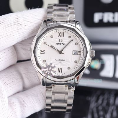 Copy Omega Constellation 40mm Diamonds White Dial Watch